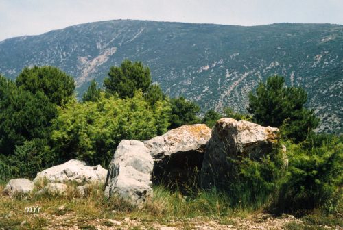 Dolmen del Serrat de Cobertrades Cabó Lleida. Cataluña