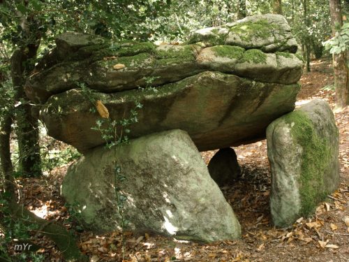 Dolmen de Ménez-Liaven Bois des Korrigans Pluguffan Quimper Finistère Bretaña