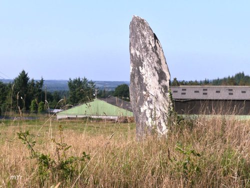 Menhir de Croas an Teurec B Saint-Goazec Châteaulin Finistère Bretaña