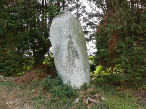 Menhir de Kermenhir Poullan-sur-Mer Quimper Finistère Bretaña