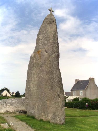 Menhir de Men-Marz Brignogan-Plage Brest Finistère Bretaña