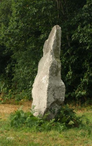 Menhir de Villeneuve  Plomeur Quimper Finistère Bretaña