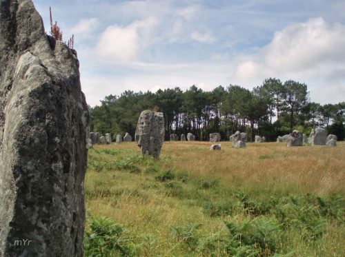 Alineamiento de Kerlescan F1  Carnac Vannes Morbhian Bretaña